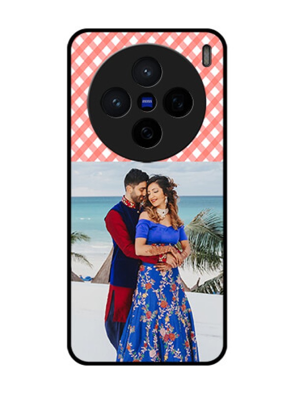 Custom Vivo X200 5G Custom Glass Phone CasePink Pattern Design