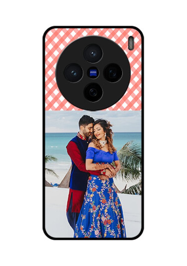 Vivo X200 5G Custom Glass Phone CasePink Pattern Design