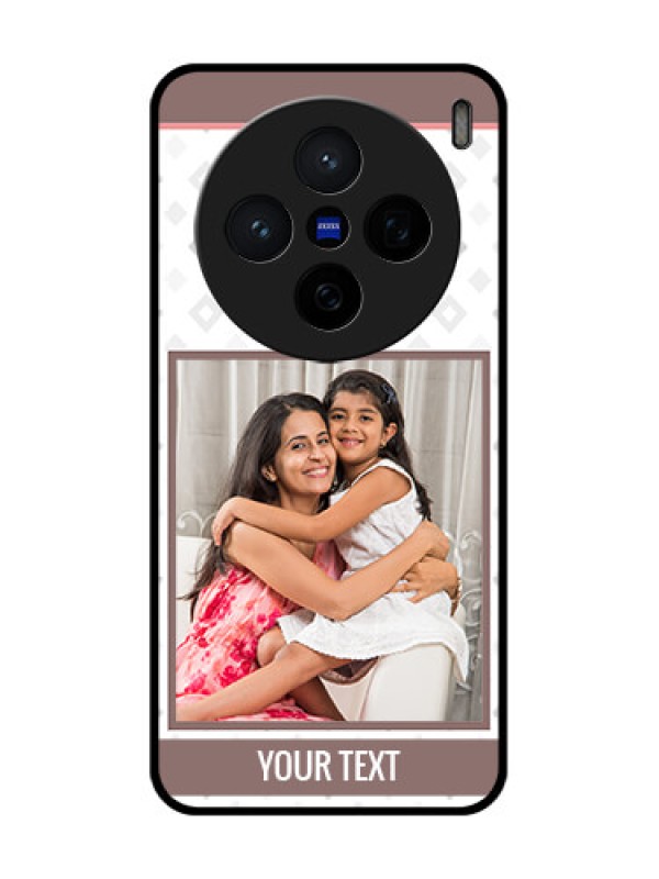 Custom Vivo X200 5G Custom Glass Phone CaseSimple Diamond Design