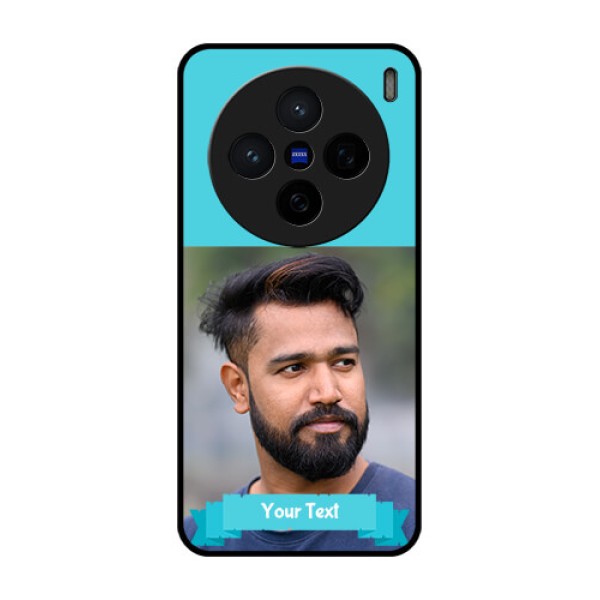 Vivo X200 5G Custom Glass Phone CaseBlue Color Design