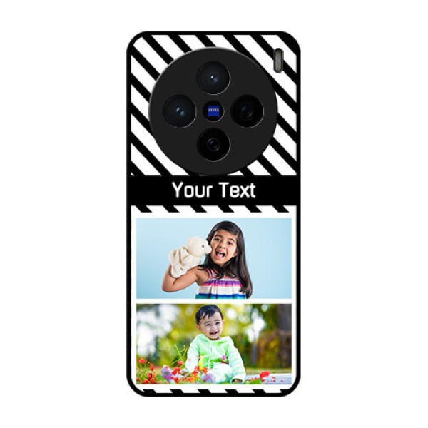 Vivo X200 5G Custom Glass Phone CaseBlack And White Stripes Design Vivo X200 5G Custom Glass Phone CaseBlack And White Stripes Design