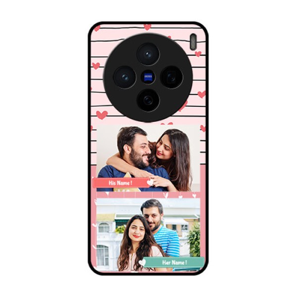 Vivo X200 5G Custom Glass Phone CasePhoto With Heart Design