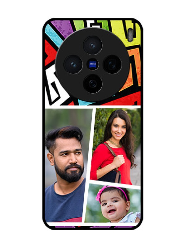 Custom Vivo X200 5G Custom Glass Phone CaseGraffiti Pattern Design