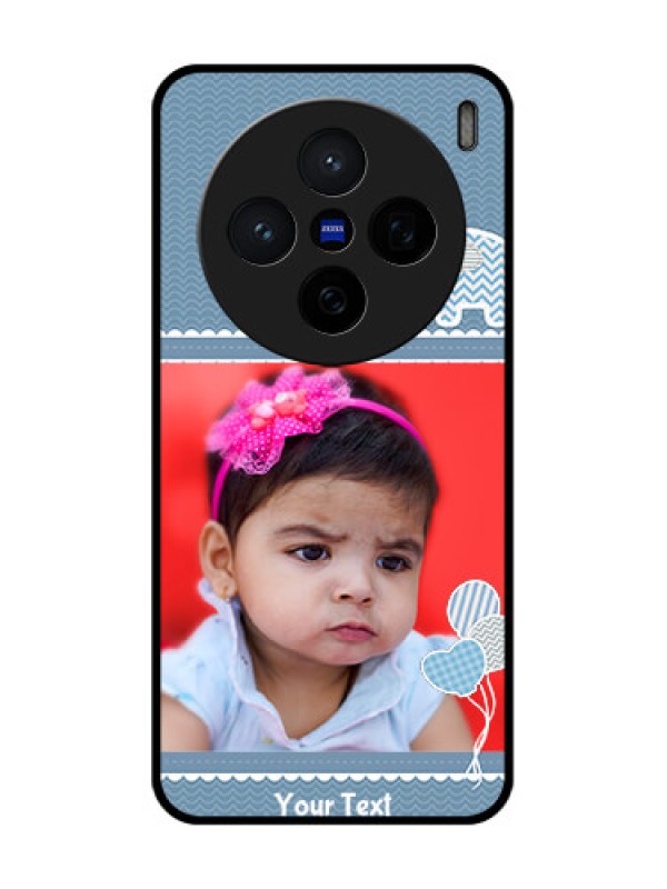 Custom Vivo X200 5G Custom Glass Phone CaseWith Kids Pattern Design