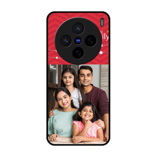 Vivo X200 5G Custom Glass Phone CaseHappy Family Design