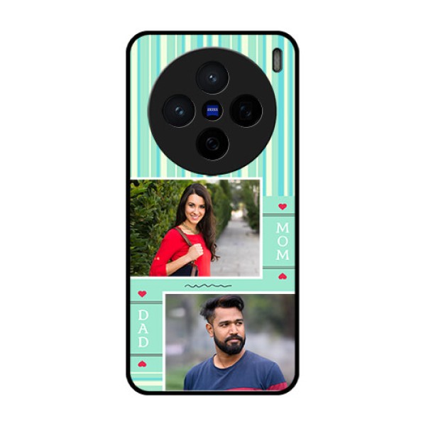 Vivo X200 5G Custom Glass Phone CaseMom and Dad Pic Design