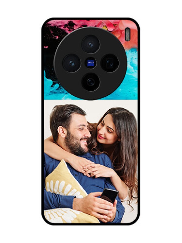 Custom Vivo X200 5G Custom Glass Phone CaseQuote With Acrylic Painting Design