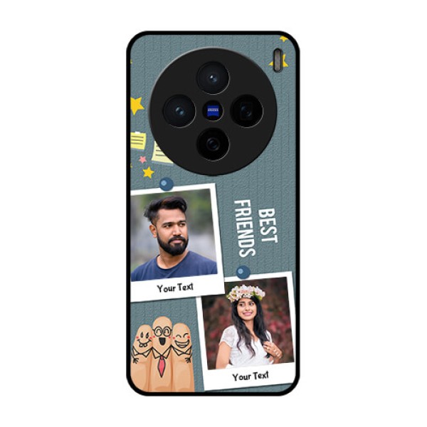 Vivo X200 5G Custom Glass Phone CaseSticky Frames And Friendship Design Vivo X200 5G Custom Glass Phone CaseSticky Frames And Friendship Design