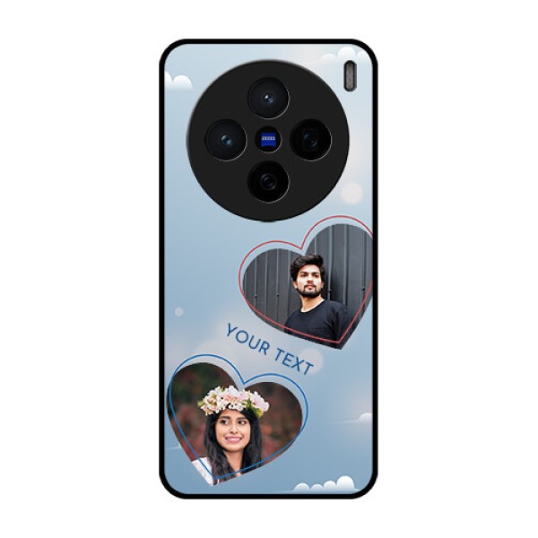 Vivo X200 5G Custom Glass Phone CaseBlue Color Couple Design