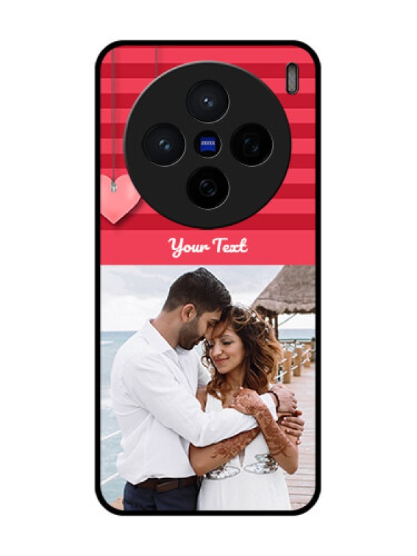 Custom Vivo X200 5G Custom Glass Phone CaseValentines Day Design