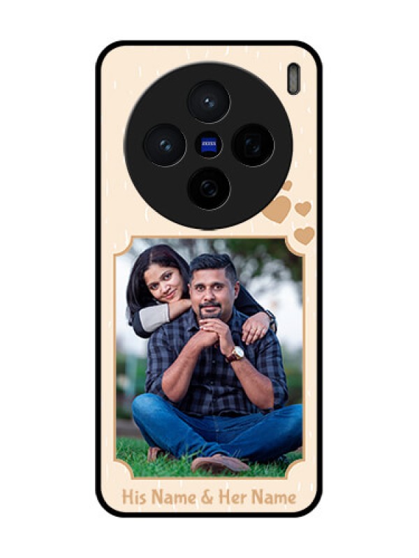 Custom Vivo X200 5G Custom Glass Phone CaseWith Confetti Love Design