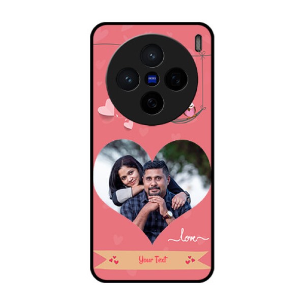 Vivo X200 5G Custom Glass Phone CasePeach Color Love Design
