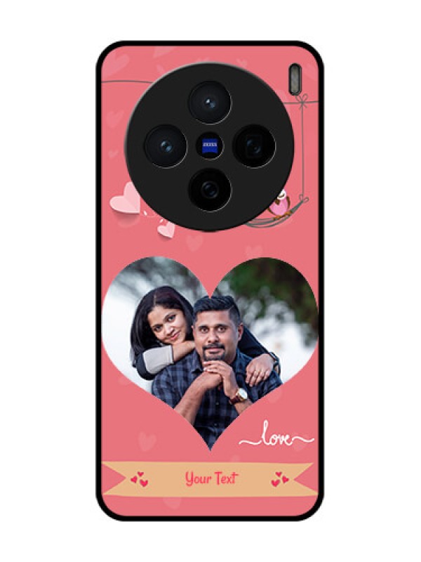 Custom Vivo X200 5G Custom Glass Phone CasePeach Color Love Design