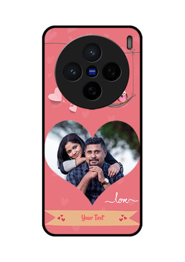 Vivo X200 5G Custom Glass Phone CasePeach Color Love Design