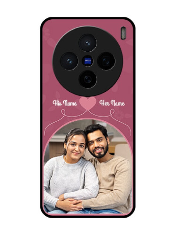 Custom Vivo X200 5G Custom Glass Phone CaseLove Floral Design