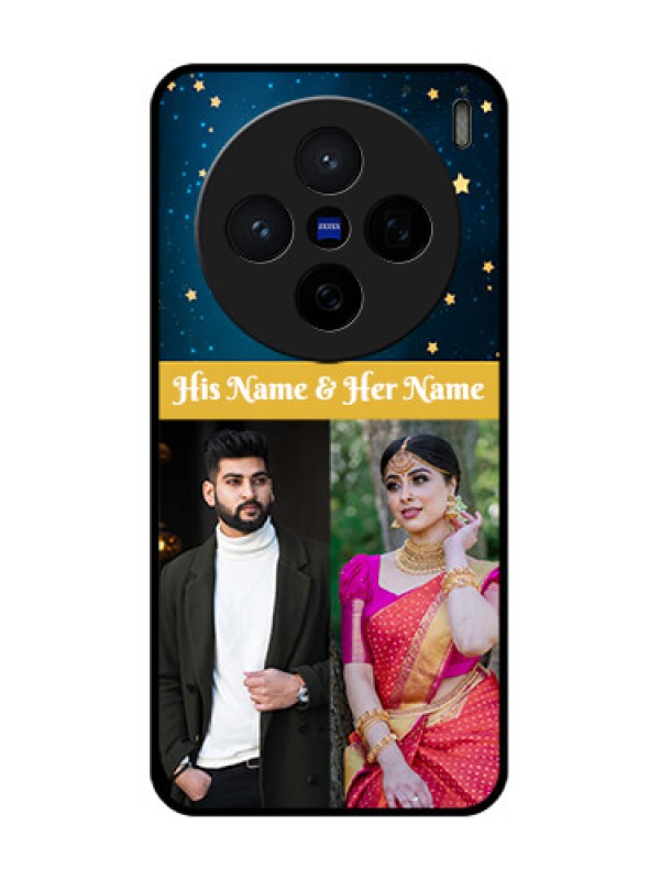 Custom Vivo X200 5G Custom Glass Phone CaseGalaxy Stars Backdrop Design