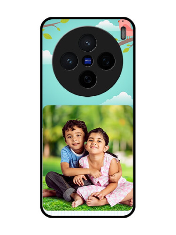 Custom Vivo X200 5G Custom Glass Phone CaseDoodle Love Design