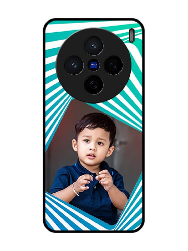 Custom Vivo X200 5G Custom Glass Phone CaseAbstract Spiral Design