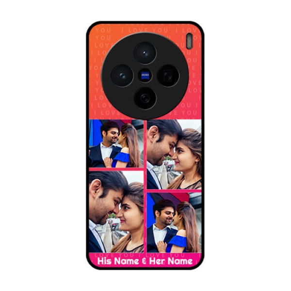 Vivo X200 5G Custom Glass Phone CaseI Love You Pink Design