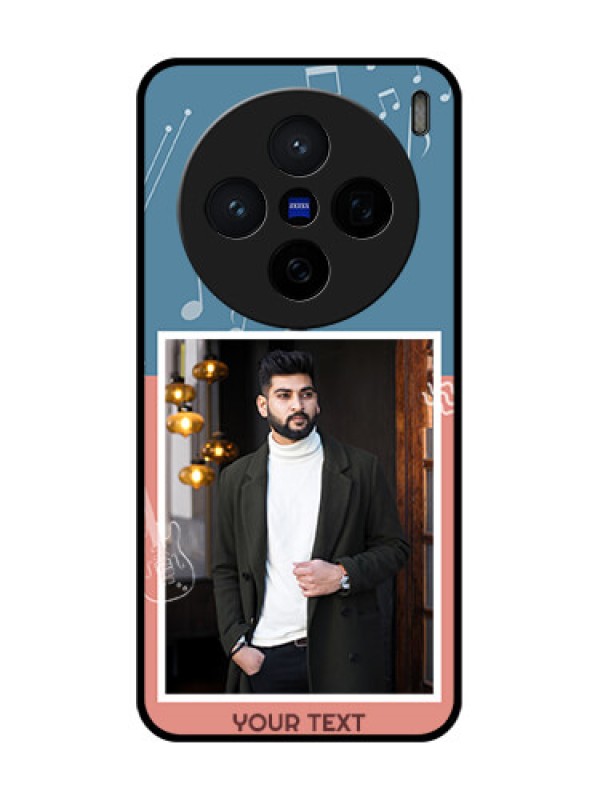 Custom Vivo X200 5G Custom Glass Phone CaseWith Color Musical Note Design