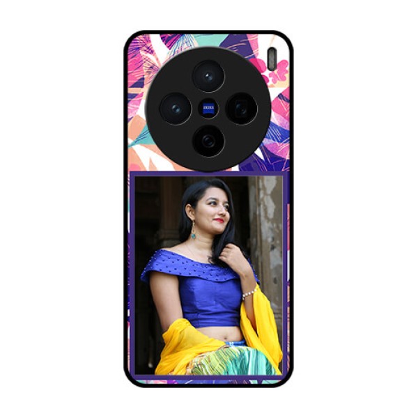 Vivo X200 5G Custom Glass Phone CaseAbstract Floral Design