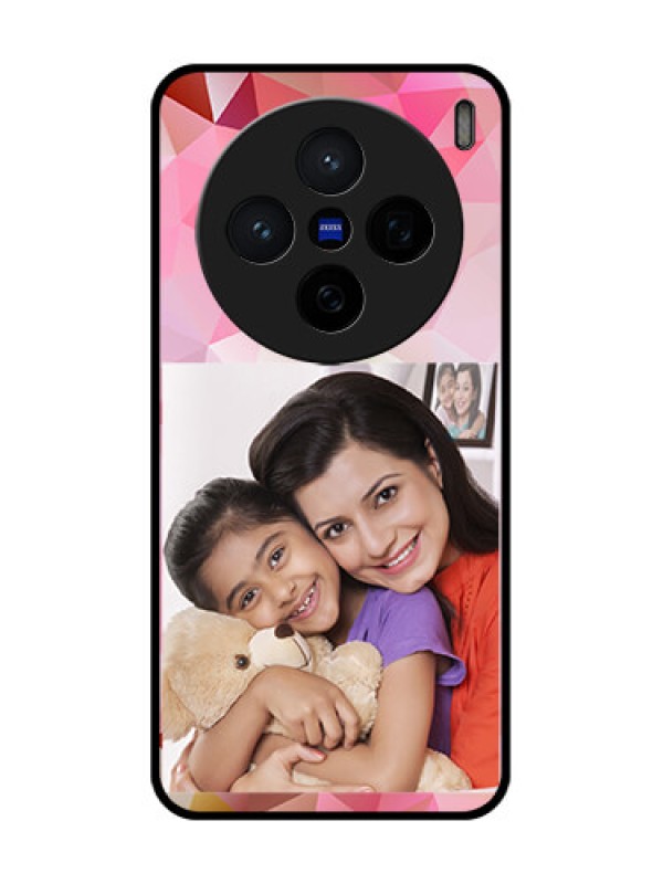 Custom Vivo X200 5G Custom Glass Phone CaseAbstract Triangle Design