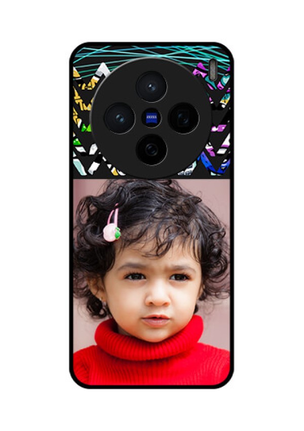 Vivo X200 5G Custom Glass Phone CaseNeon Abstract Design