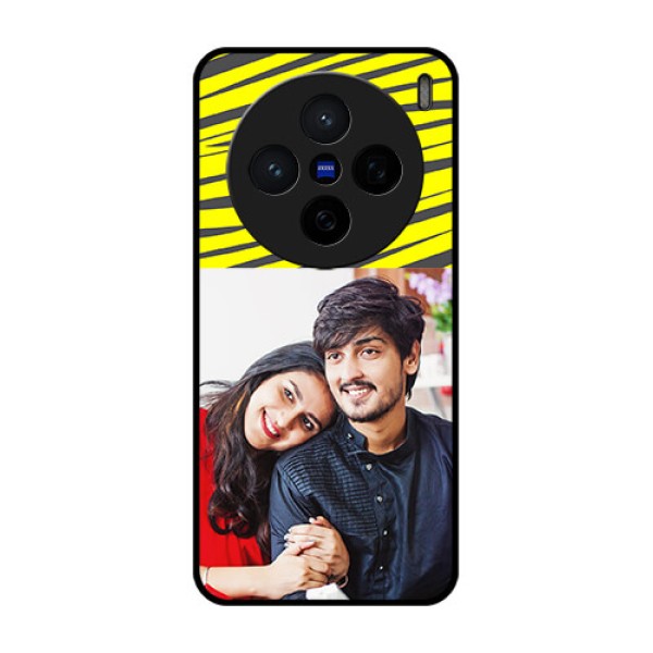 Vivo X200 5G Custom Glass Phone CaseYellow Abstract Design