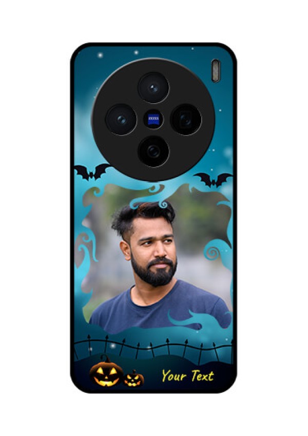 Vivo X200 5G Custom Glass Phone CaseHalloween Frame Design