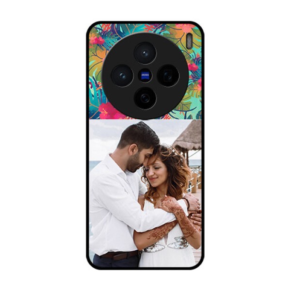 Vivo X200 5G Custom Glass Phone CaseWatercolor Floral Design