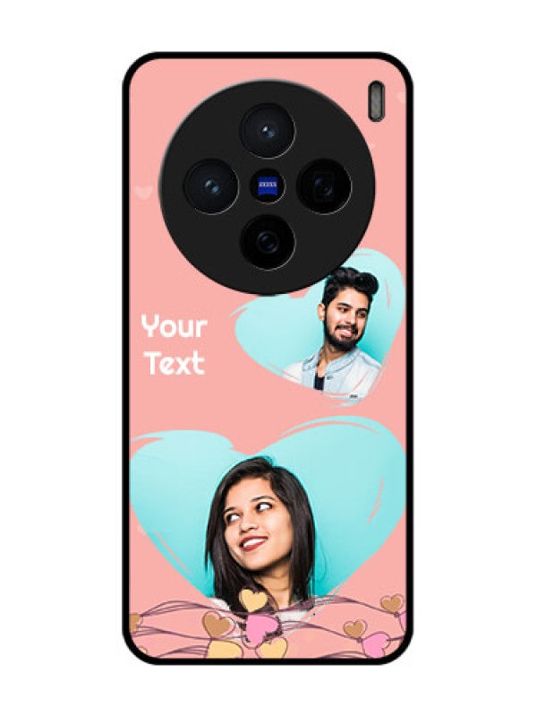 Custom Vivo X200 5G Custom Glass Phone CaseLove Doodle Design