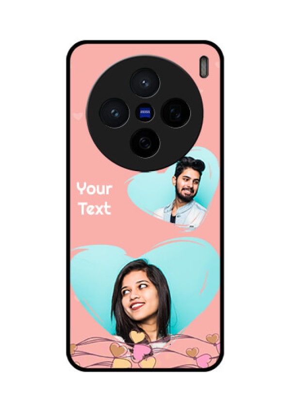 Vivo X200 5G Custom Glass Phone CaseLove Doodle Design