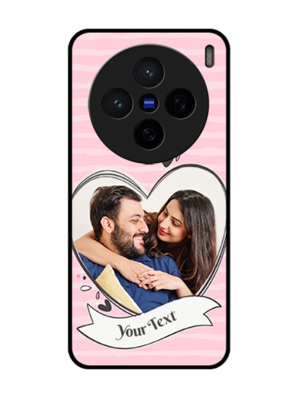 Custom Vivo X200 5G Custom Glass Phone CaseVintage Heart Design