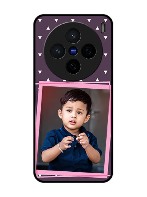 Custom Vivo X200 5G Custom Glass Phone CaseTriangle Pattern Dotted Design