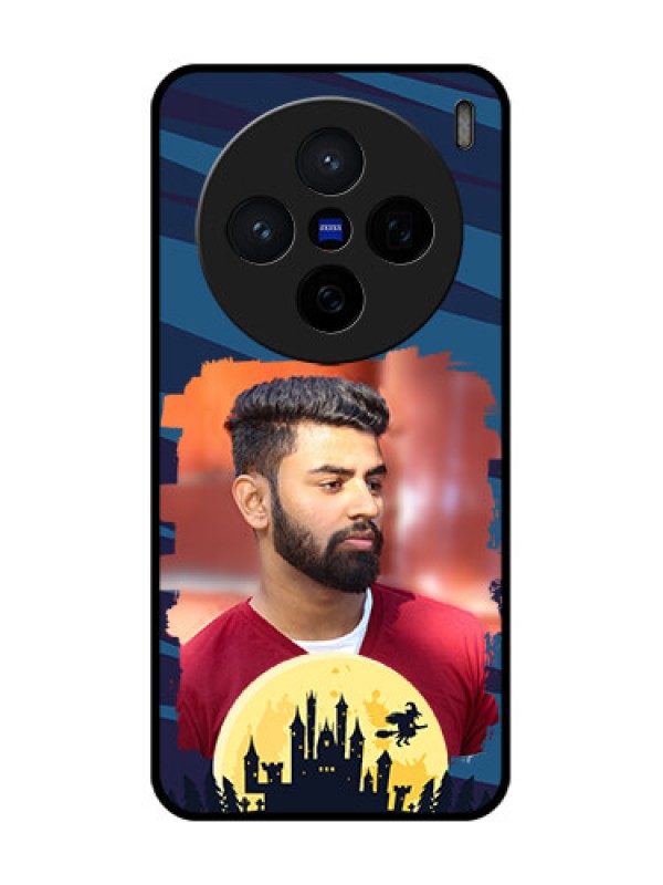 Custom Vivo X200 5G Custom Glass Phone CaseHalloween Witch Design