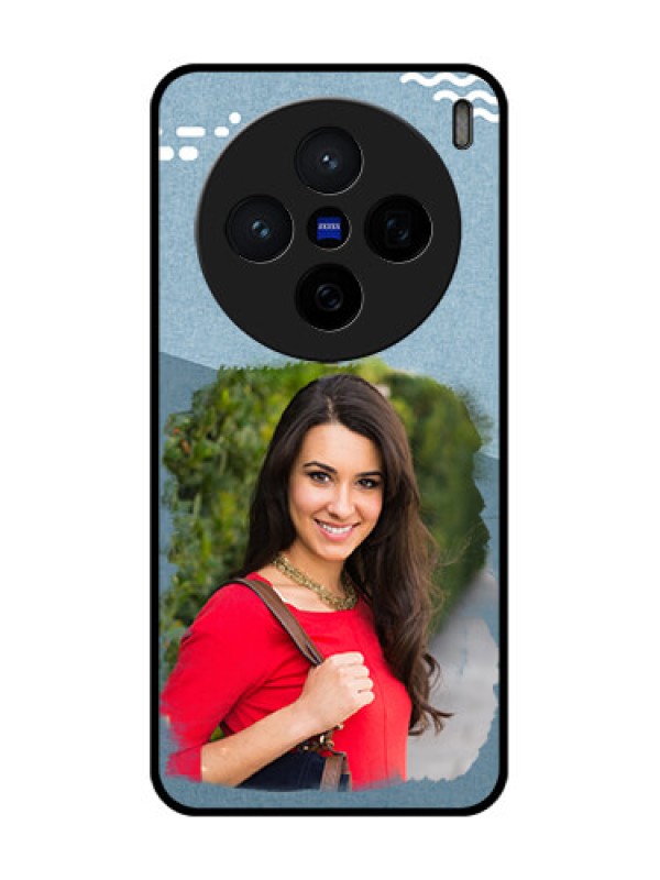 Custom Vivo X200 5G Custom Glass Phone CaseGrunge Line Art Design