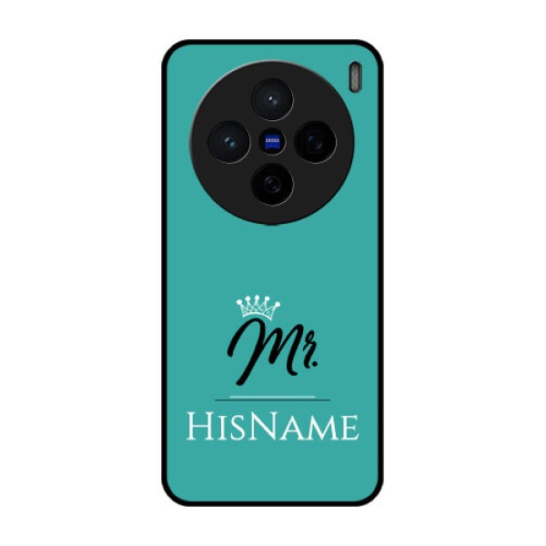 Vivo X200 5G Custom Glass Phone CaseMr With Name Design
