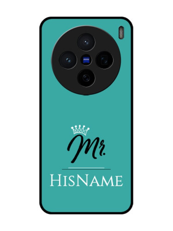 Custom Vivo X200 5G Custom Glass Phone CaseMr With Name Design