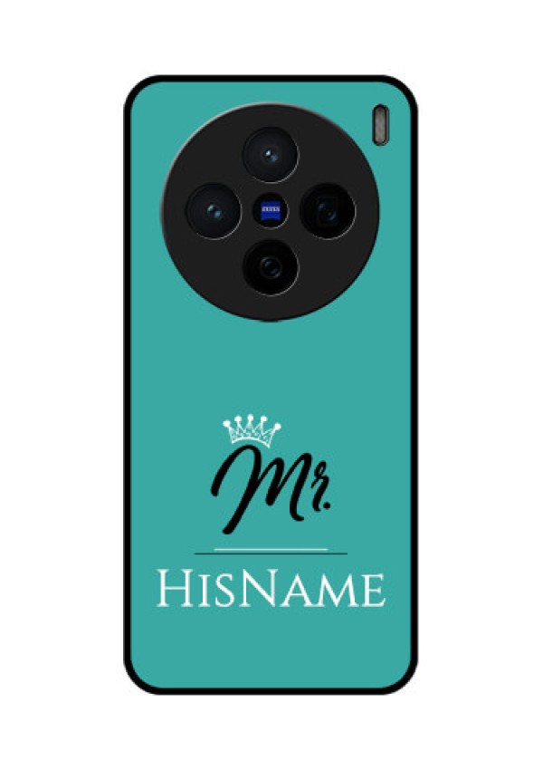 Vivo X200 5G Custom Glass Phone CaseMr With Name Design