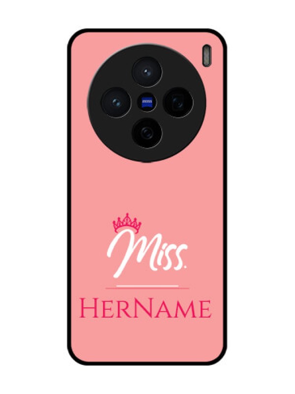 Custom Vivo X200 5G Custom Glass Phone CaseMrs With Name Design