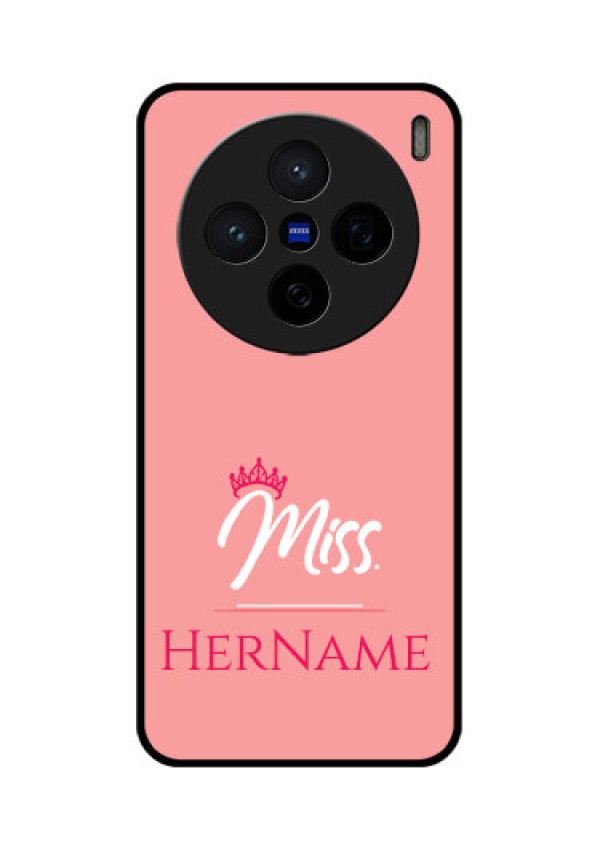Vivo X200 5G Custom Glass Phone CaseMrs With Name Design