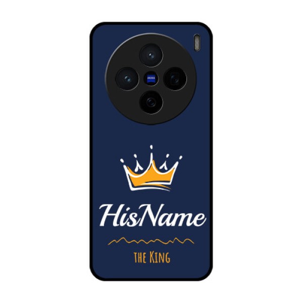 Vivo X200 5G Custom Glass Phone CaseKing With Name Design