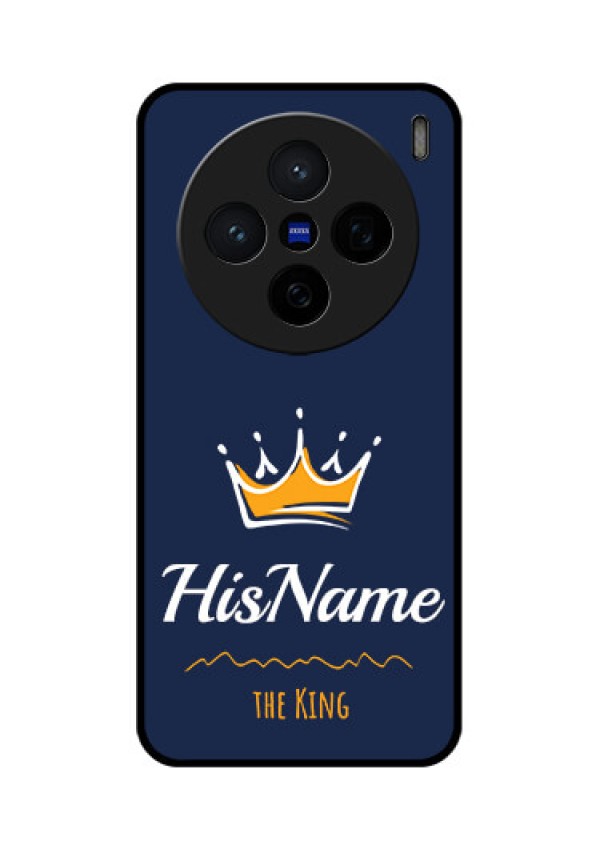 Vivo X200 5G Custom Glass Phone CaseKing With Name Design