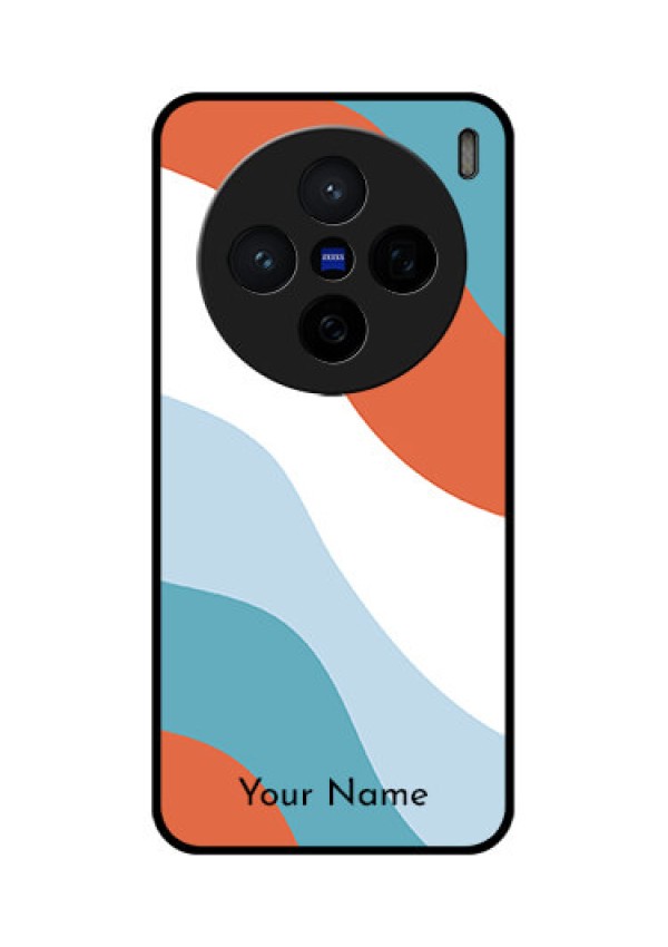 Vivo X200 5G Custom Glass Phone CaseColoured Waves Design