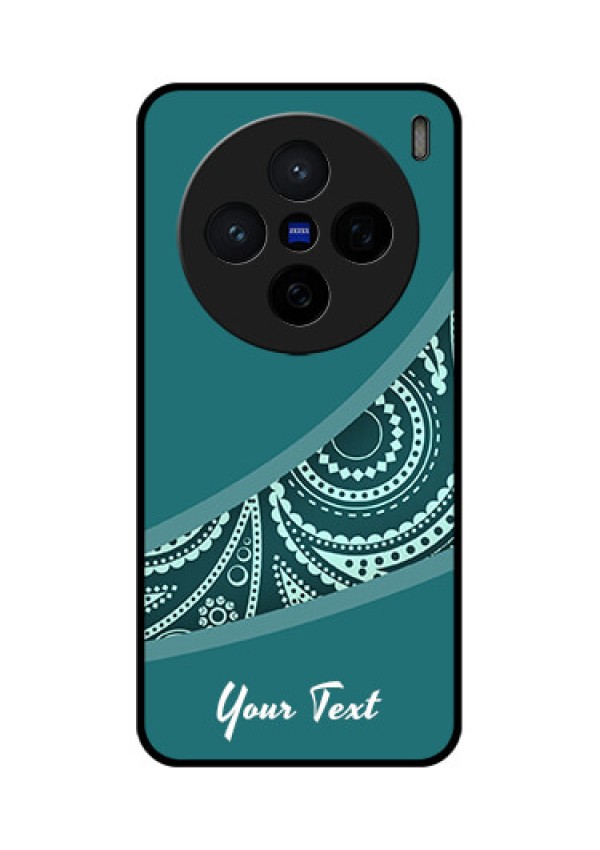 Vivo X200 5G Custom Glass Phone CaseSemi Visible Floral Design