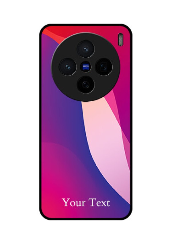 Vivo X200 5G Custom Glass Phone CaseDigital Abstract Overlap Design