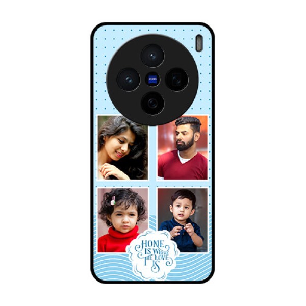 Vivo X200 5G Custom Glass Phone CaseCute Love Quote With 4 Pic Upload Design Vivo X200 5G Custom Glass Phone CaseCute Love Quote With 4 Pic Upload Design