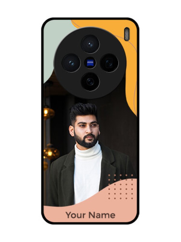 Custom Vivo X200 5G Custom Glass Phone CaseTri - Coloured Overlay Design