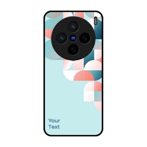 Vivo X200 5G Custom Glass Phone CaseStylish Semi - Circle Pattern Design