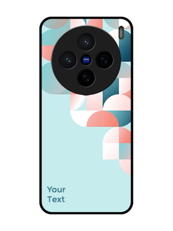 Custom Vivo X200 5G Custom Glass Phone CaseStylish Semi - Circle Pattern Design